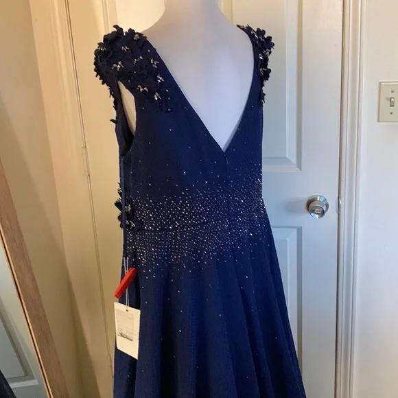Mac Duggal Midnight Blue Embellished Maxi Dress - Picture 12 of 15